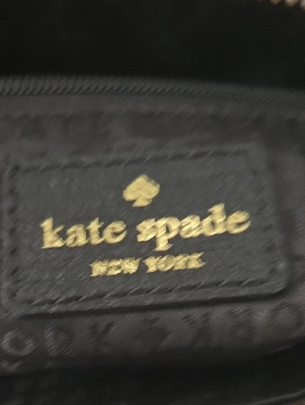 kate spade Black Leather Satchel with Tassel Accent